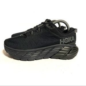 Hoka One One Gaviota 3 Black Lace Up Running Sneaker Shoes Women’s Size 7.5 Wide
